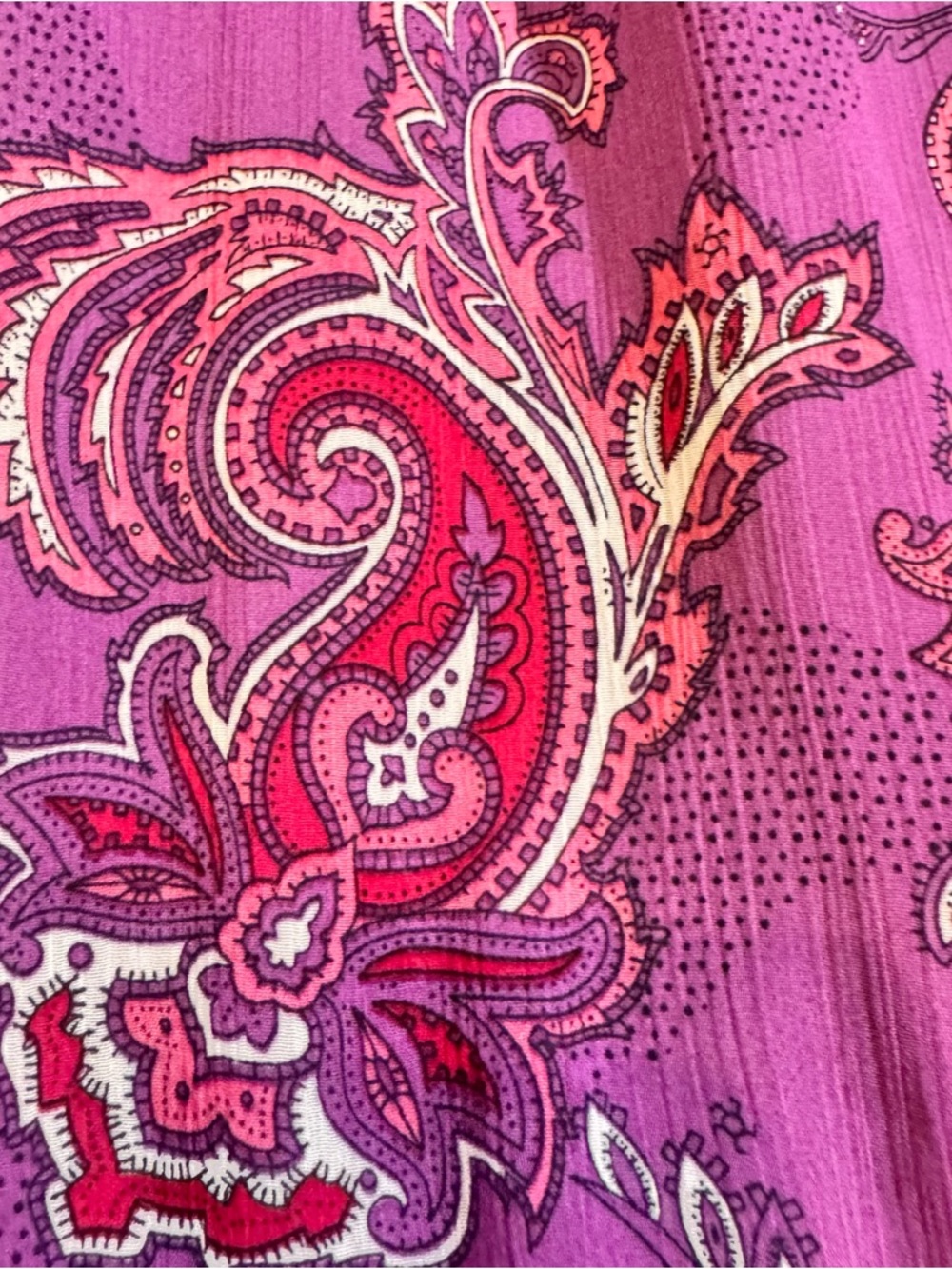 Purple Paisley Ruffle Mini Dress - Women's - Picture 6 of 11